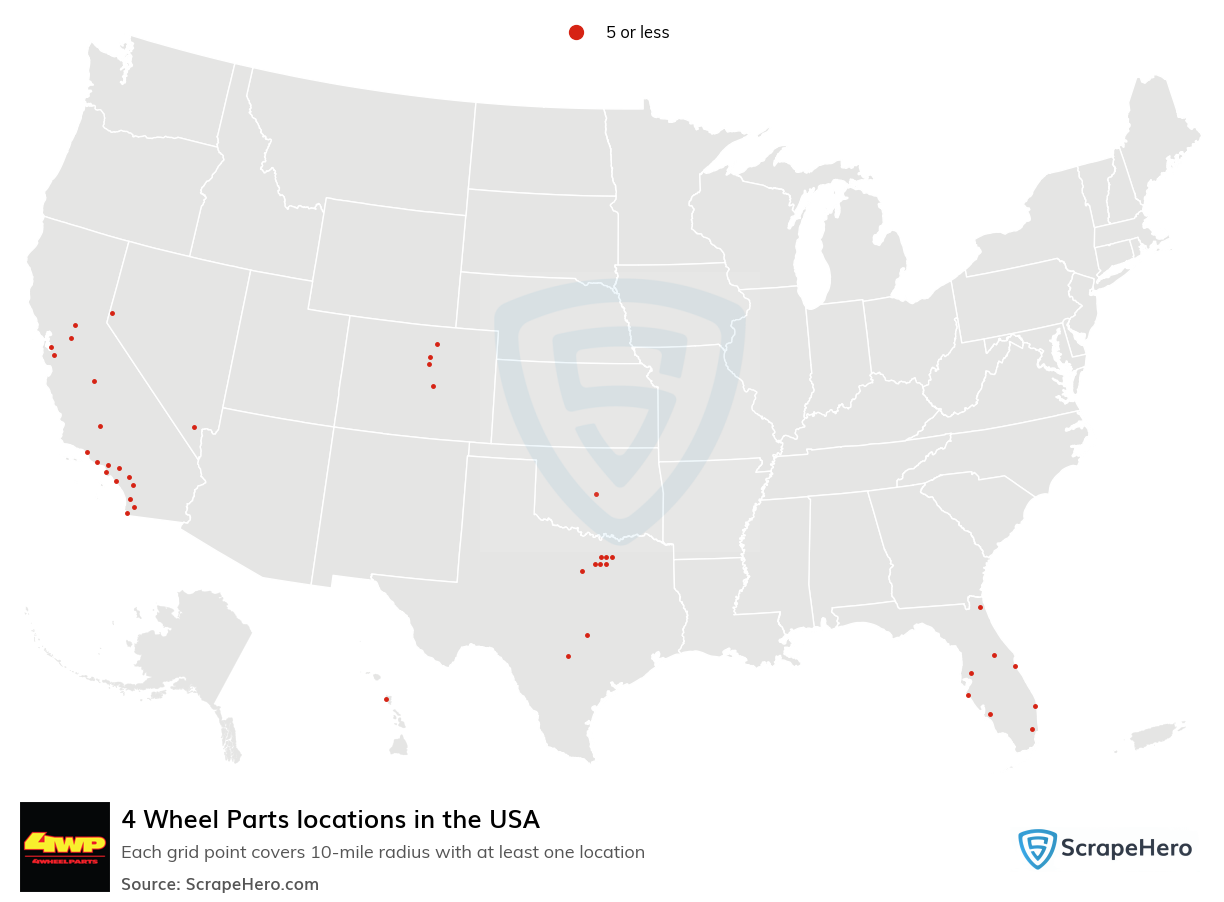 4 Wheel Parts locations