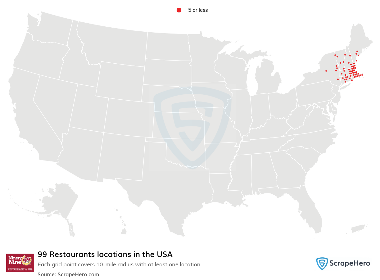 99 Restaurants locations