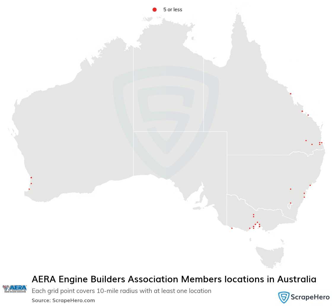 AERA Engine Builders Association Members locations