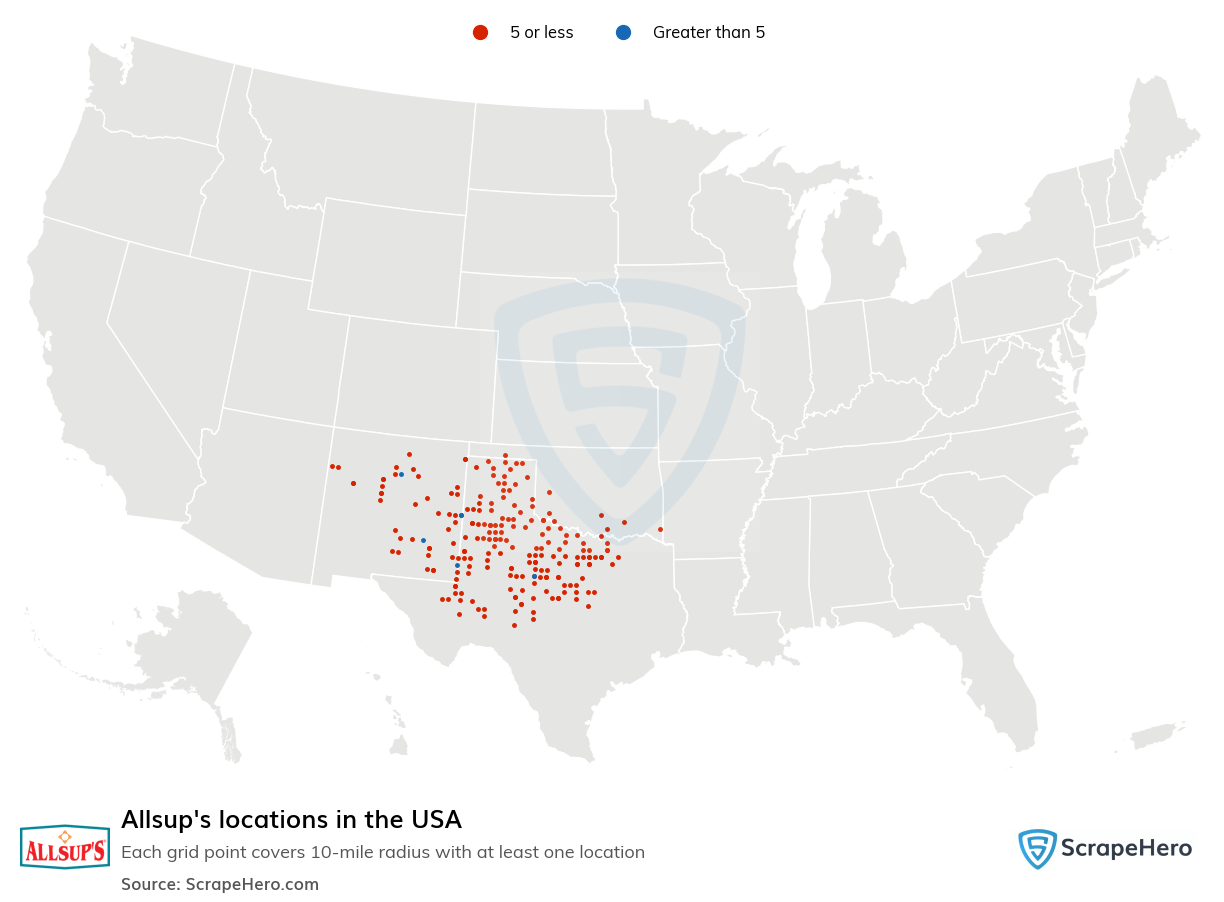 Allsup's locations