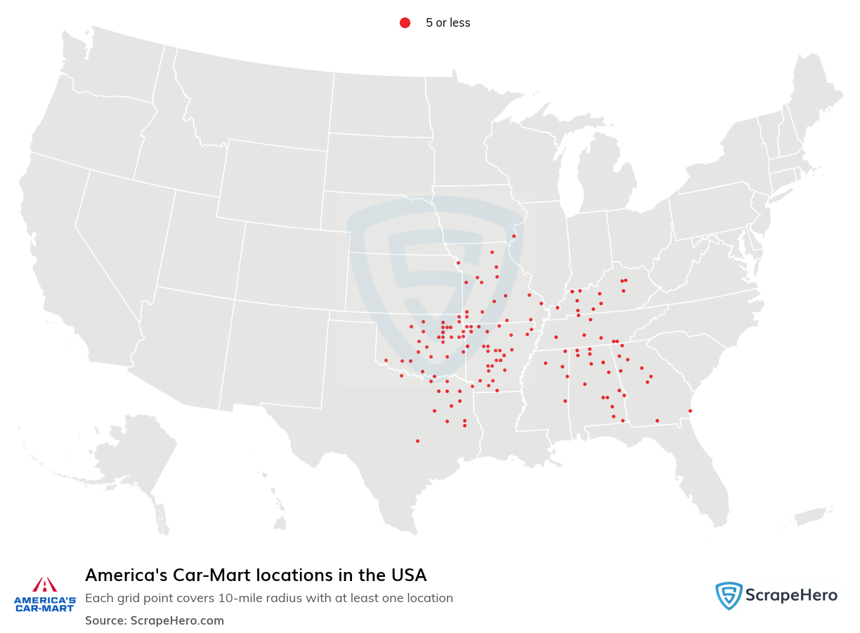 America's Car-Mart locations