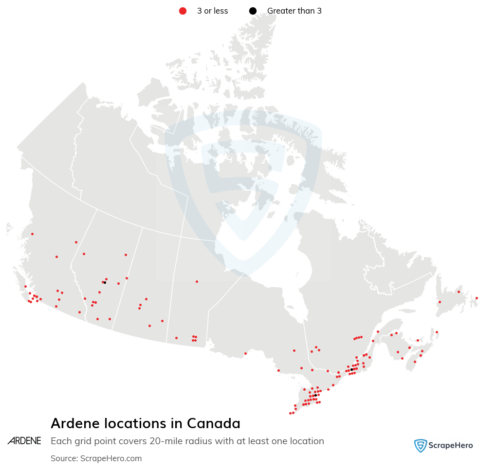 Ardene locations