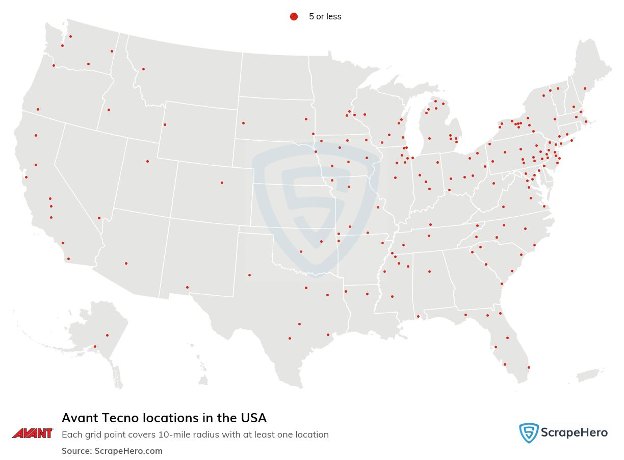 Avant Tecno locations