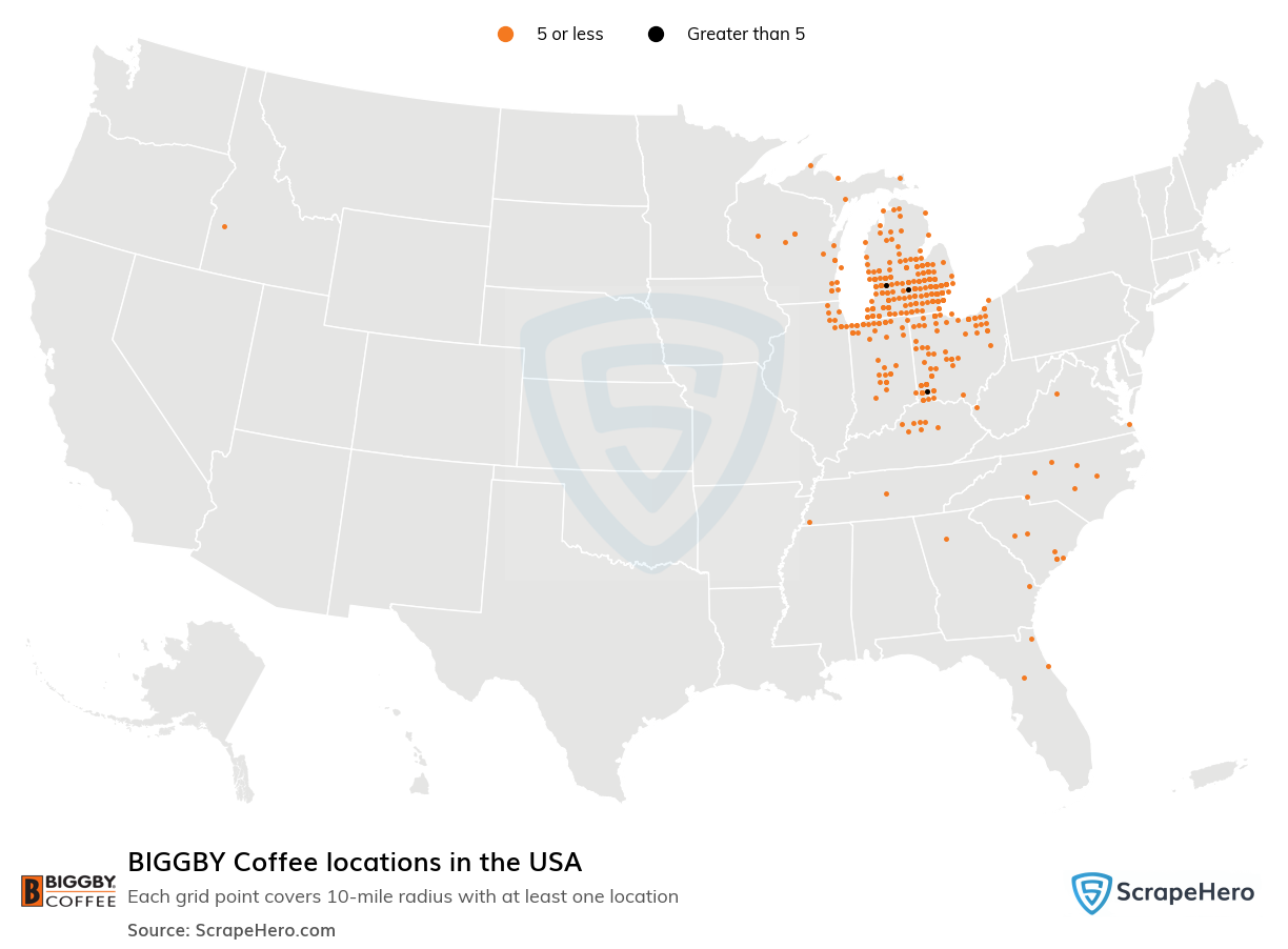 BIGGBY Coffee locations