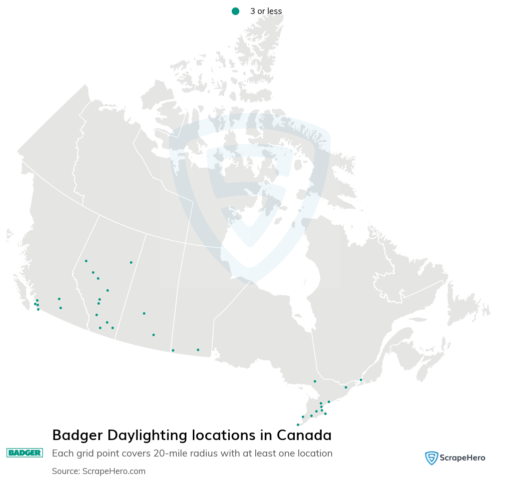 Badger Daylighting locations