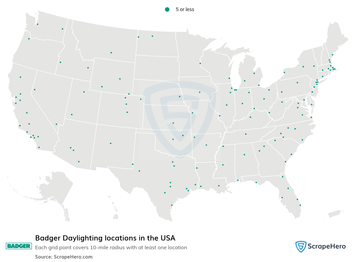 Badger Daylighting locations