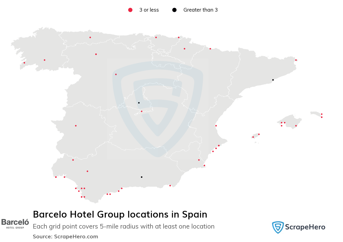 Barcelo Hotel Group locations