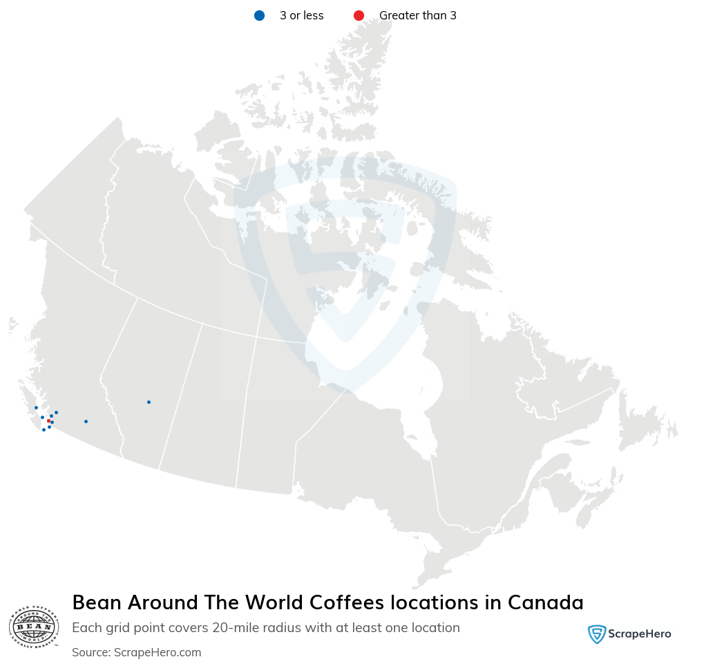 Bean Around The World Coffees locations