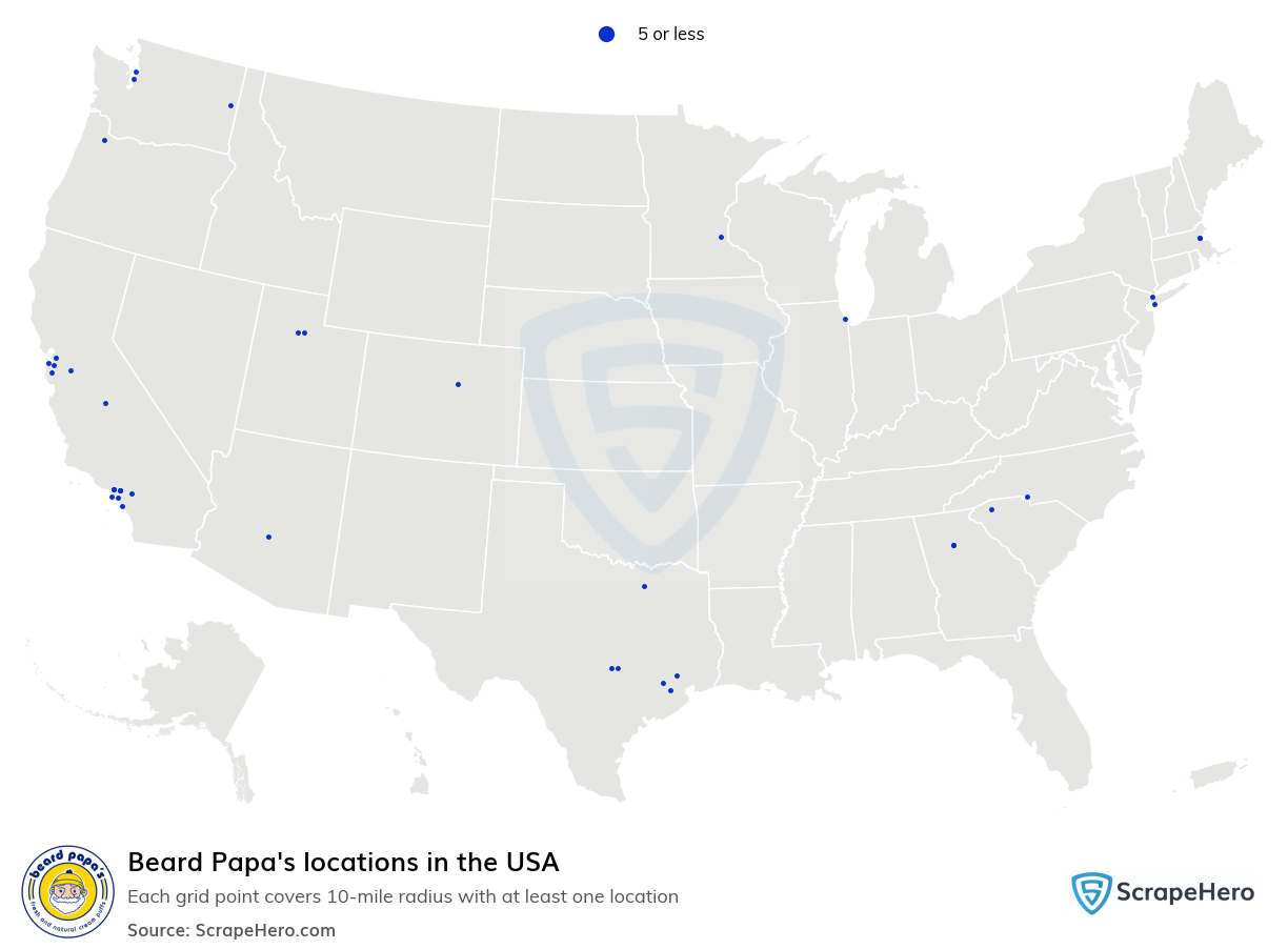 Beard Papa's locations