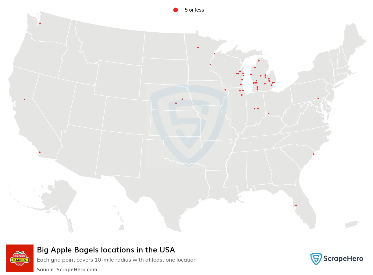 Big Apple Bagels locations