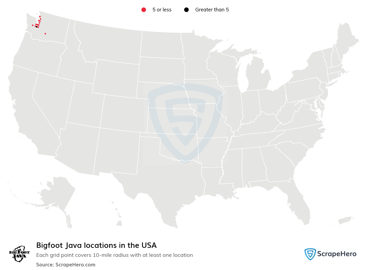 Bigfoot Java locations