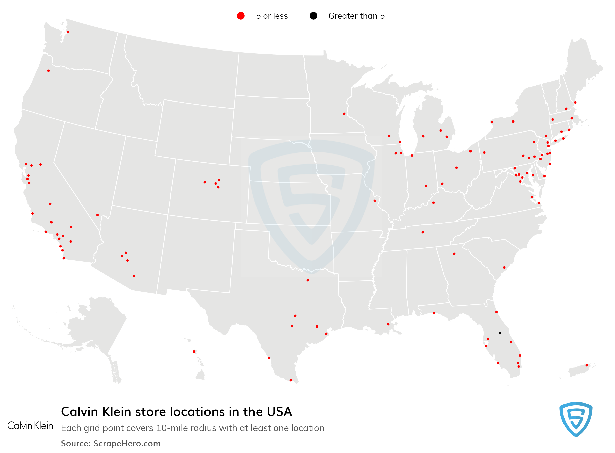of Calvin Klein locations in the States in 2022 | ScrapeHero