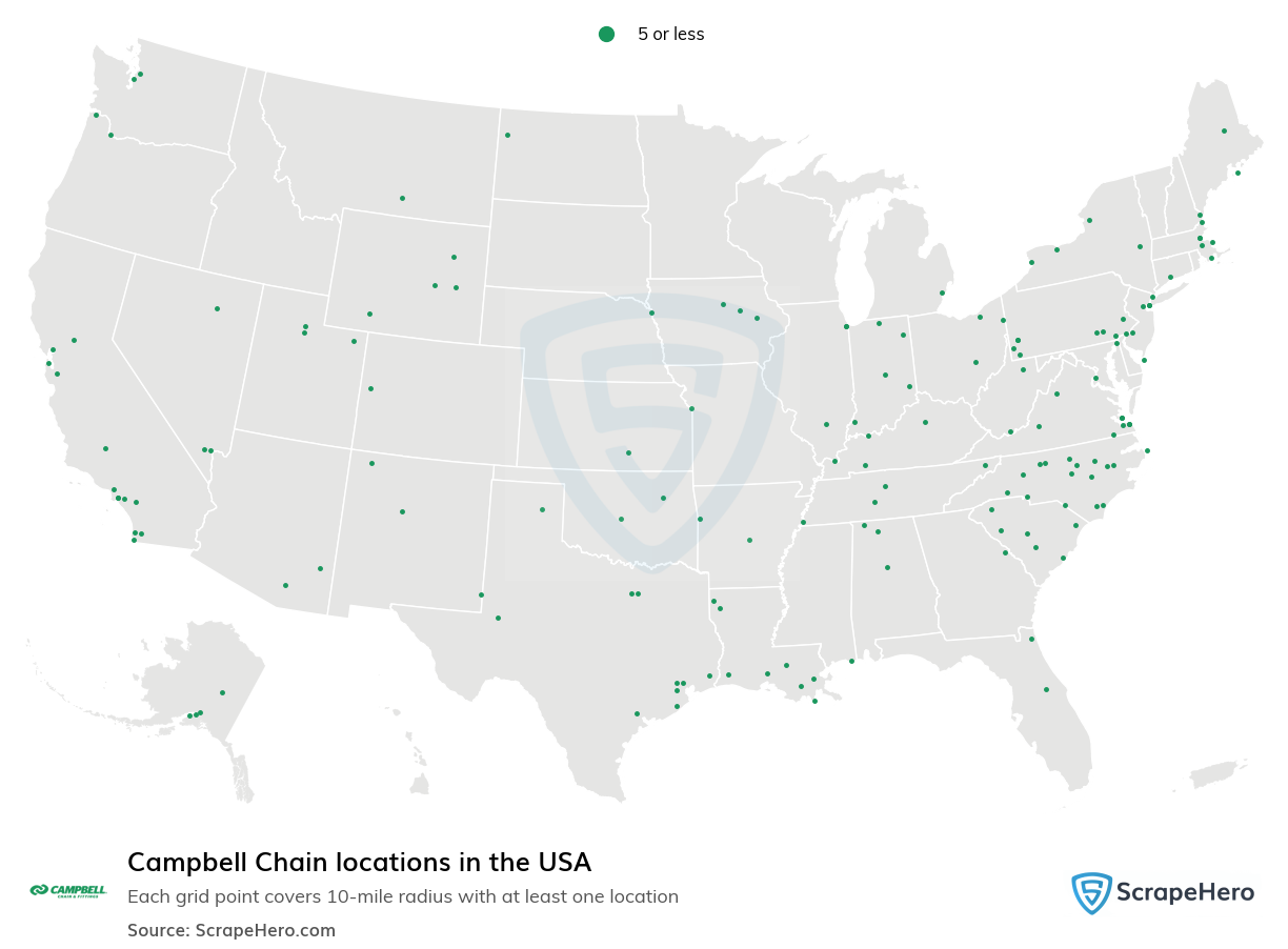 Campbell Chain locations