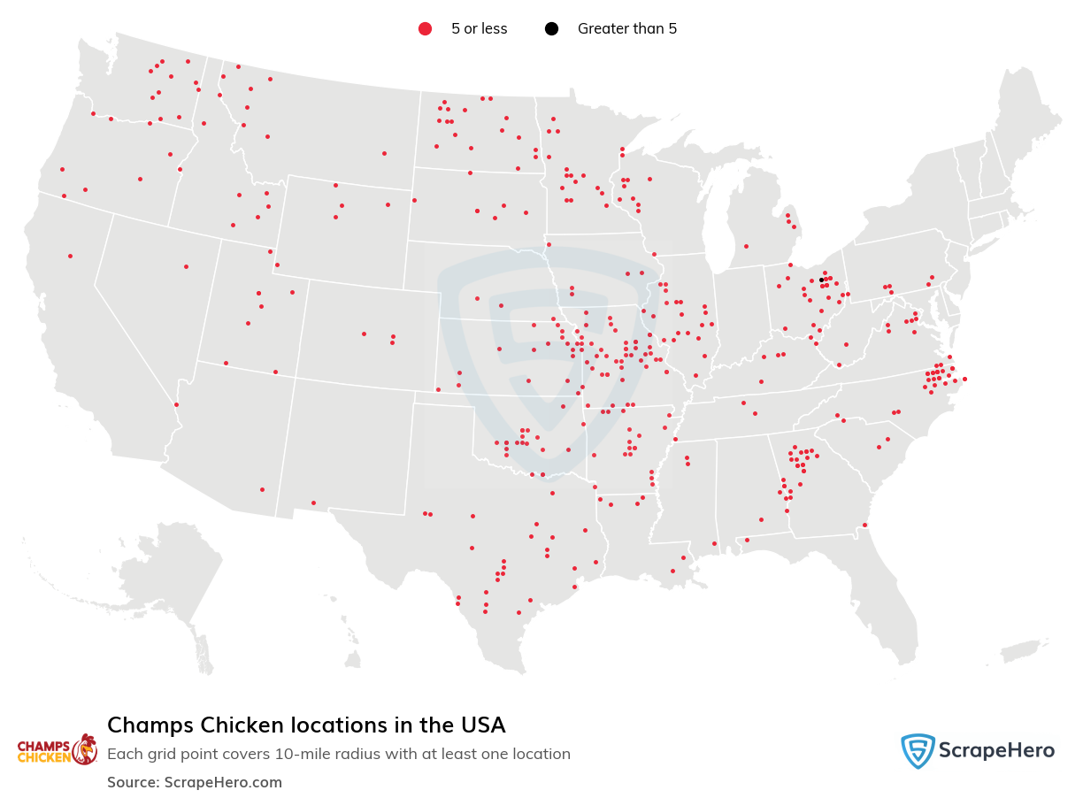 Champs Chicken locations