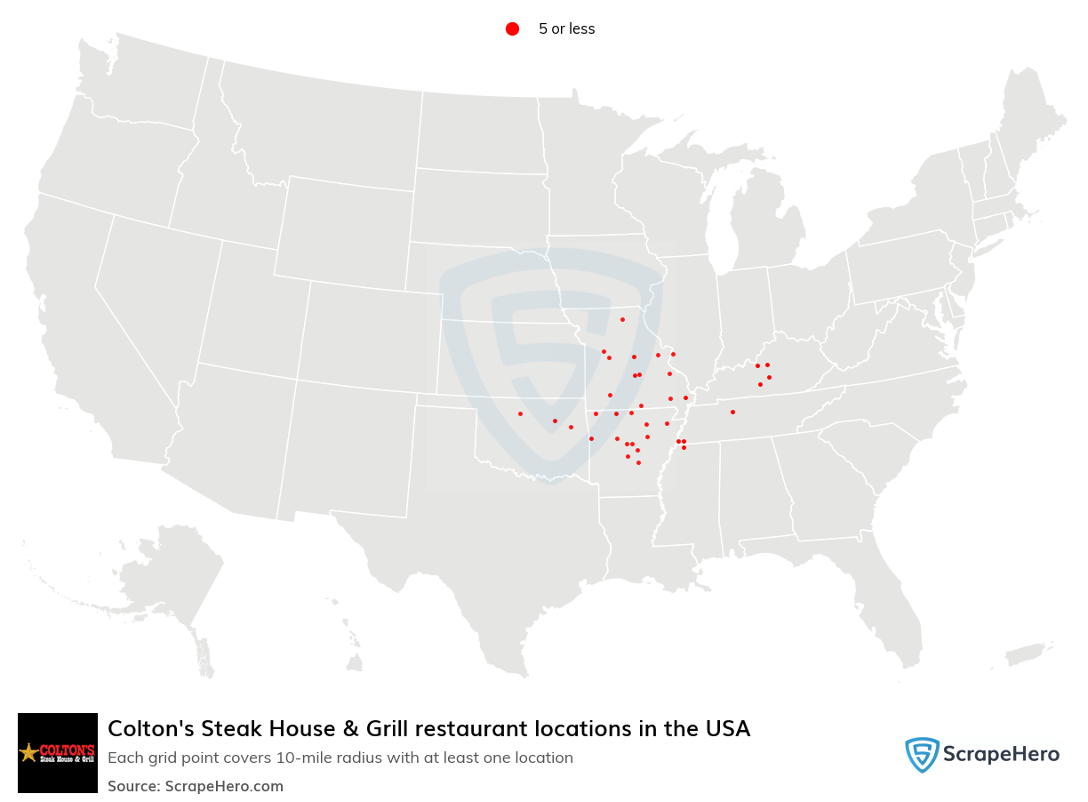 Colton's Steak House & Grill restaurant locations