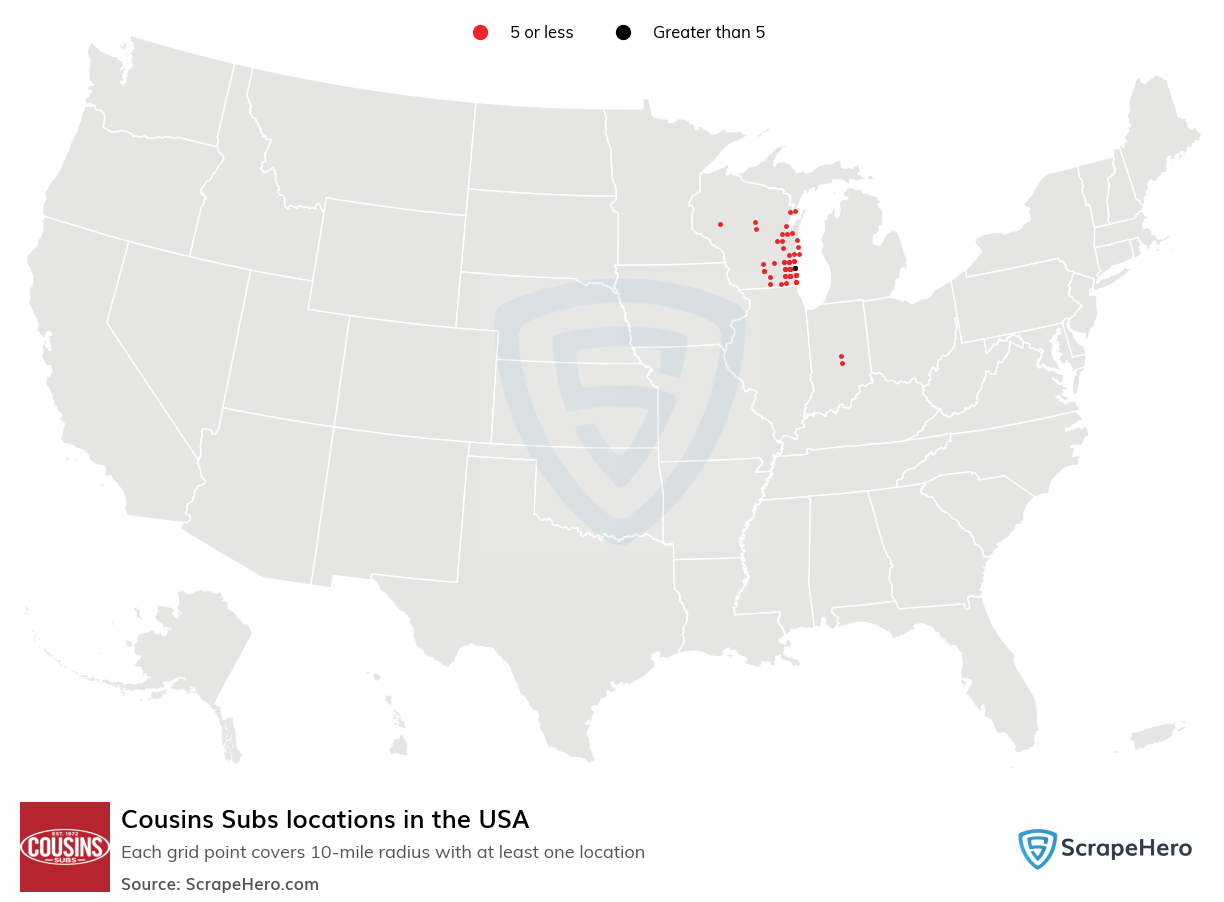 Cousins Subs locations