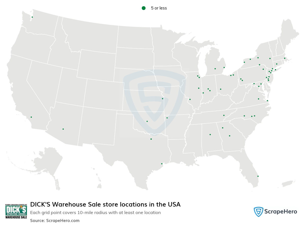 DICK'S Warehouse Sale store locations