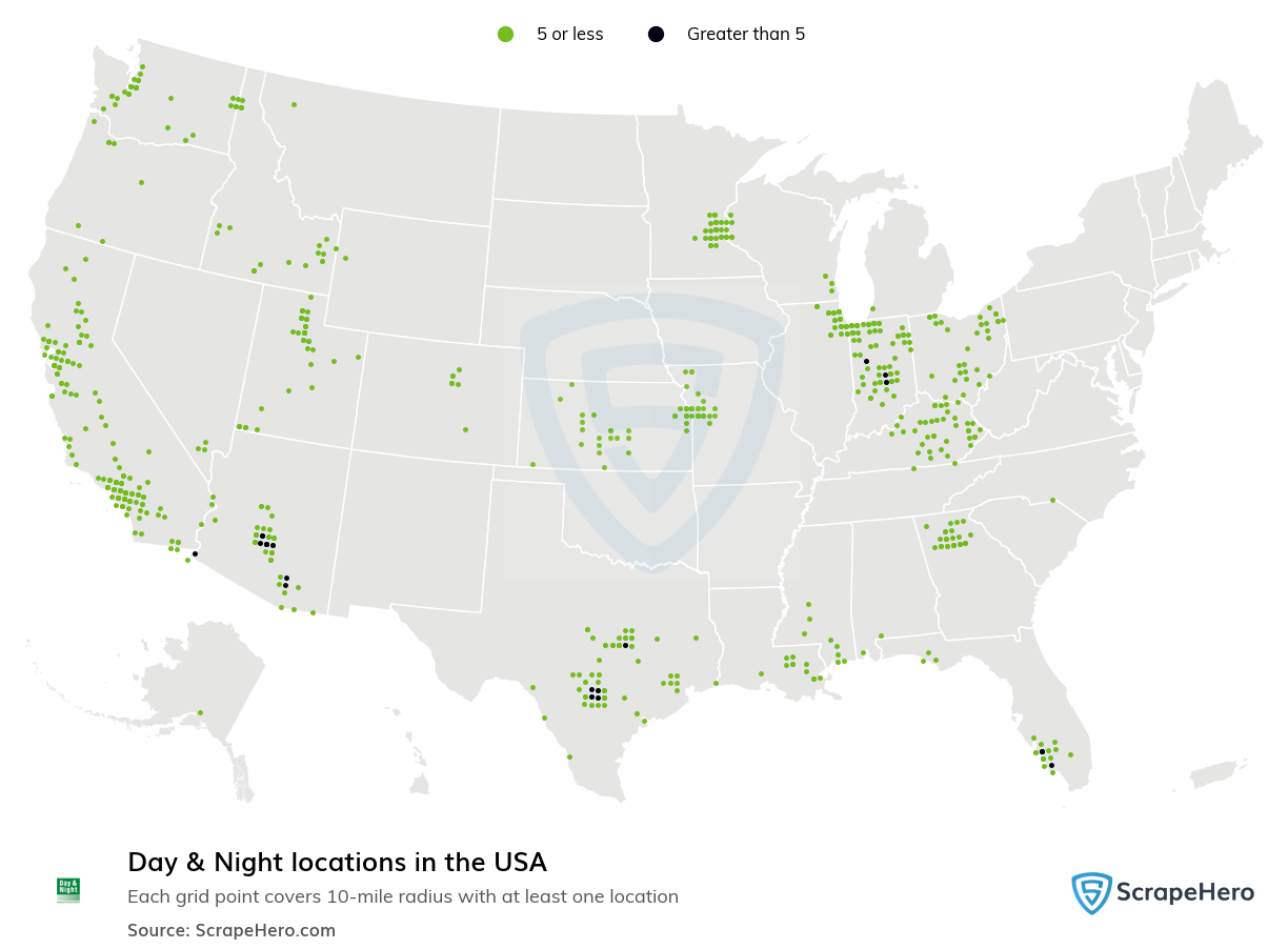 Day & Night locations