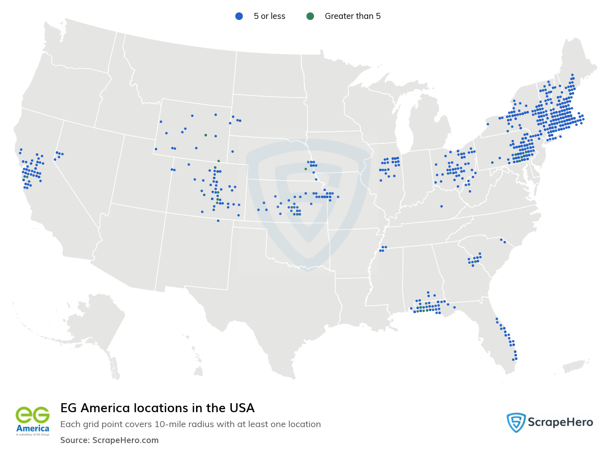 Number Of EG America Locations In The United States In 2022 ScrapeHero