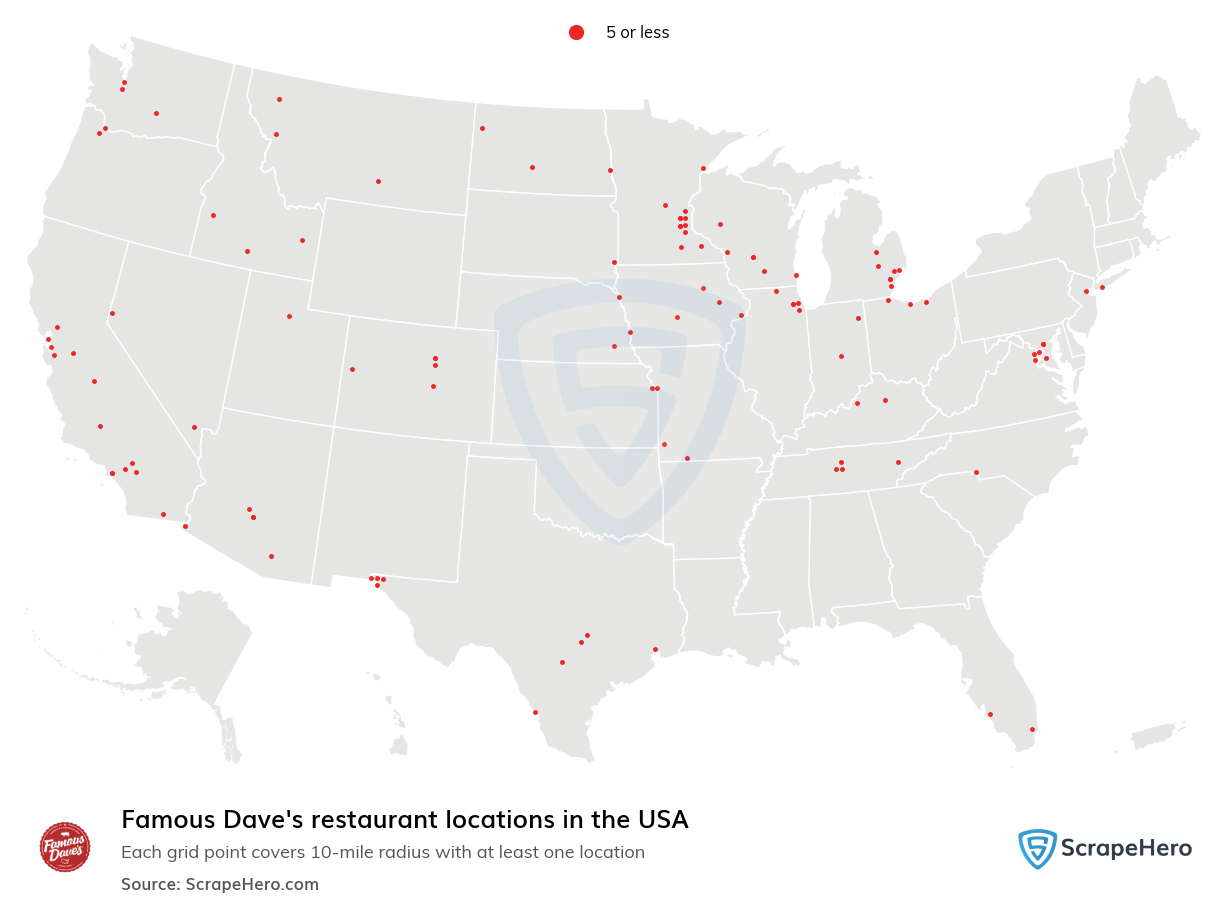 Famous Dave's restaurant locations