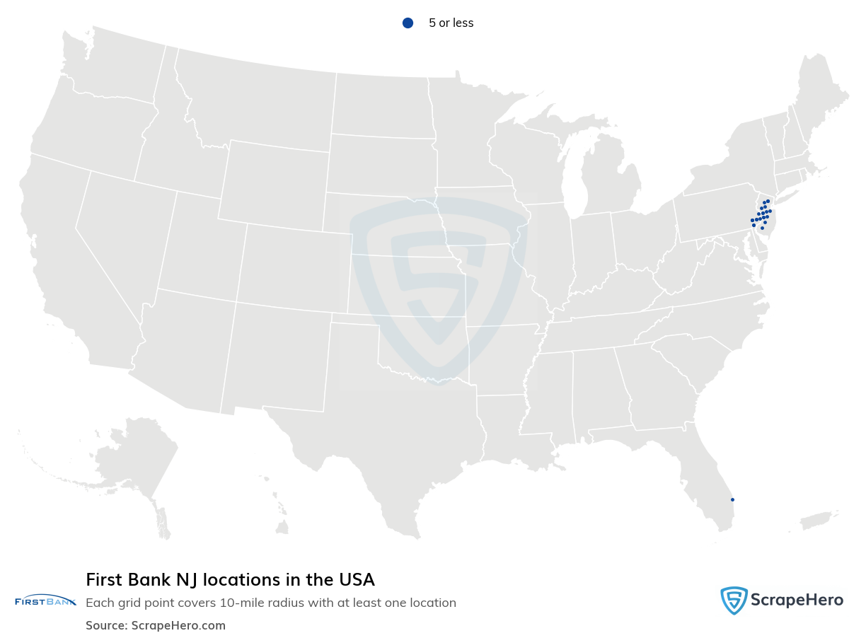 First Bank NJ locations