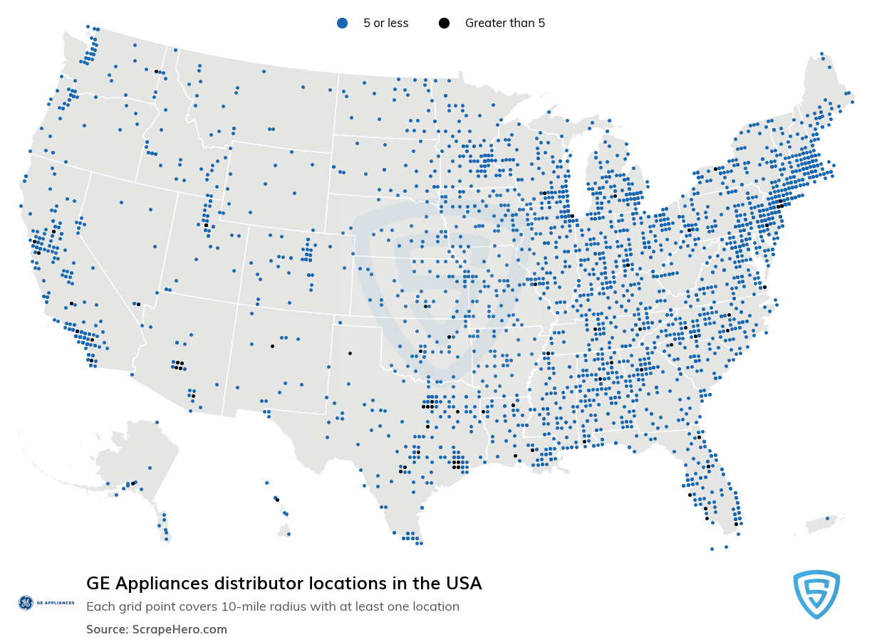 GE Appliances distributor locations