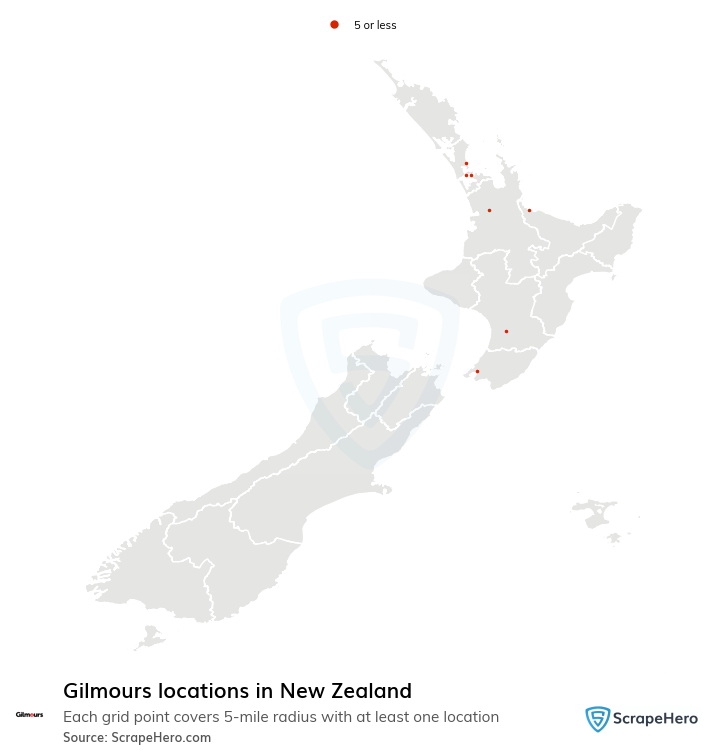 Gilmours store locations