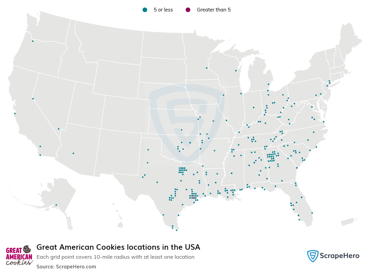 Great American Cookies locations