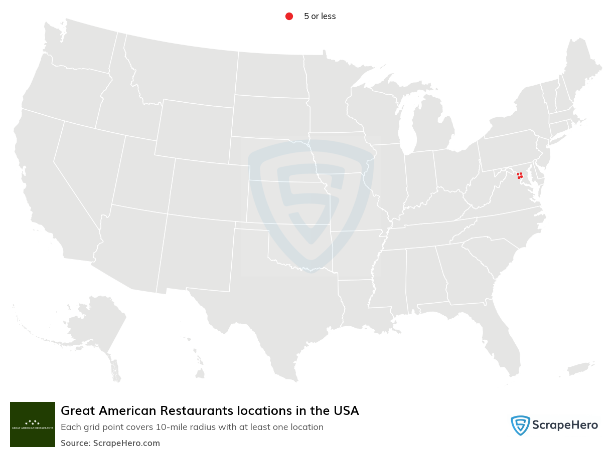 Great American Restaurants locations