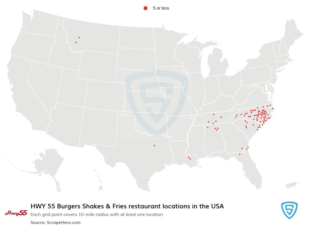 HWY 55 Burgers Shakes & Fries restaurant locations