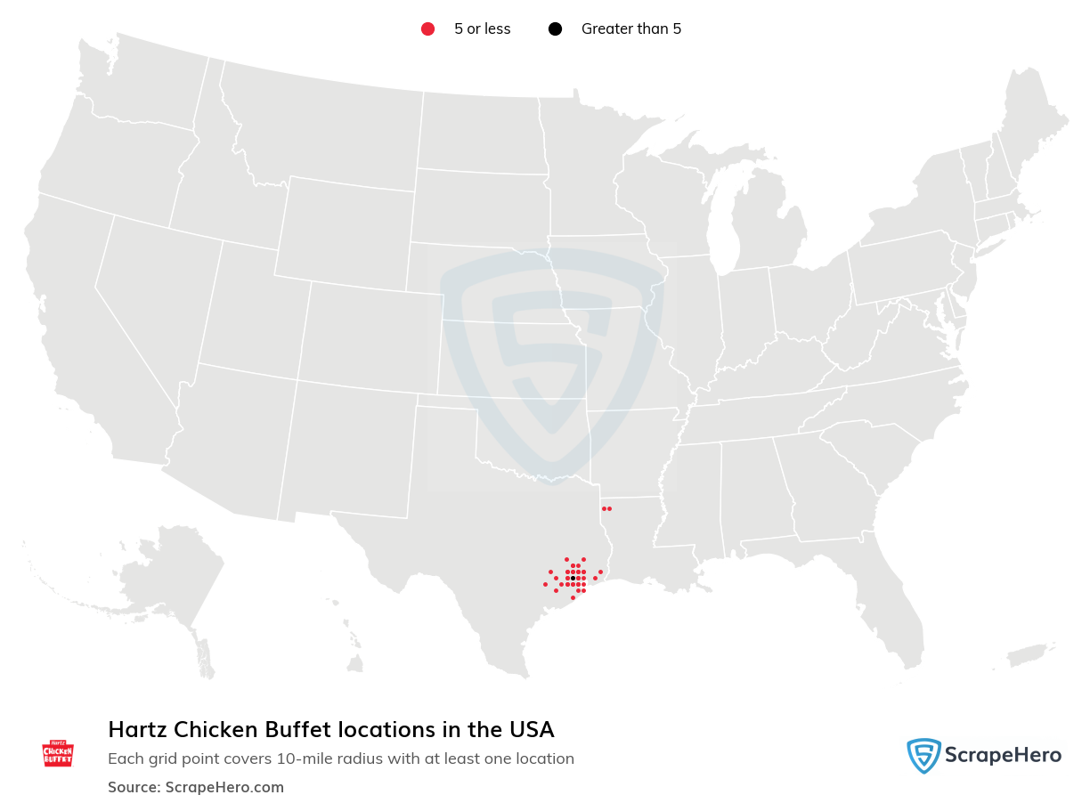 Hartz Chicken Buffet locations