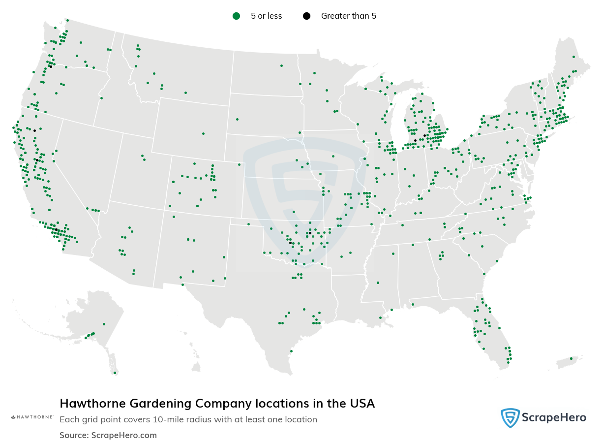 Hawthorne Gardening Company locations