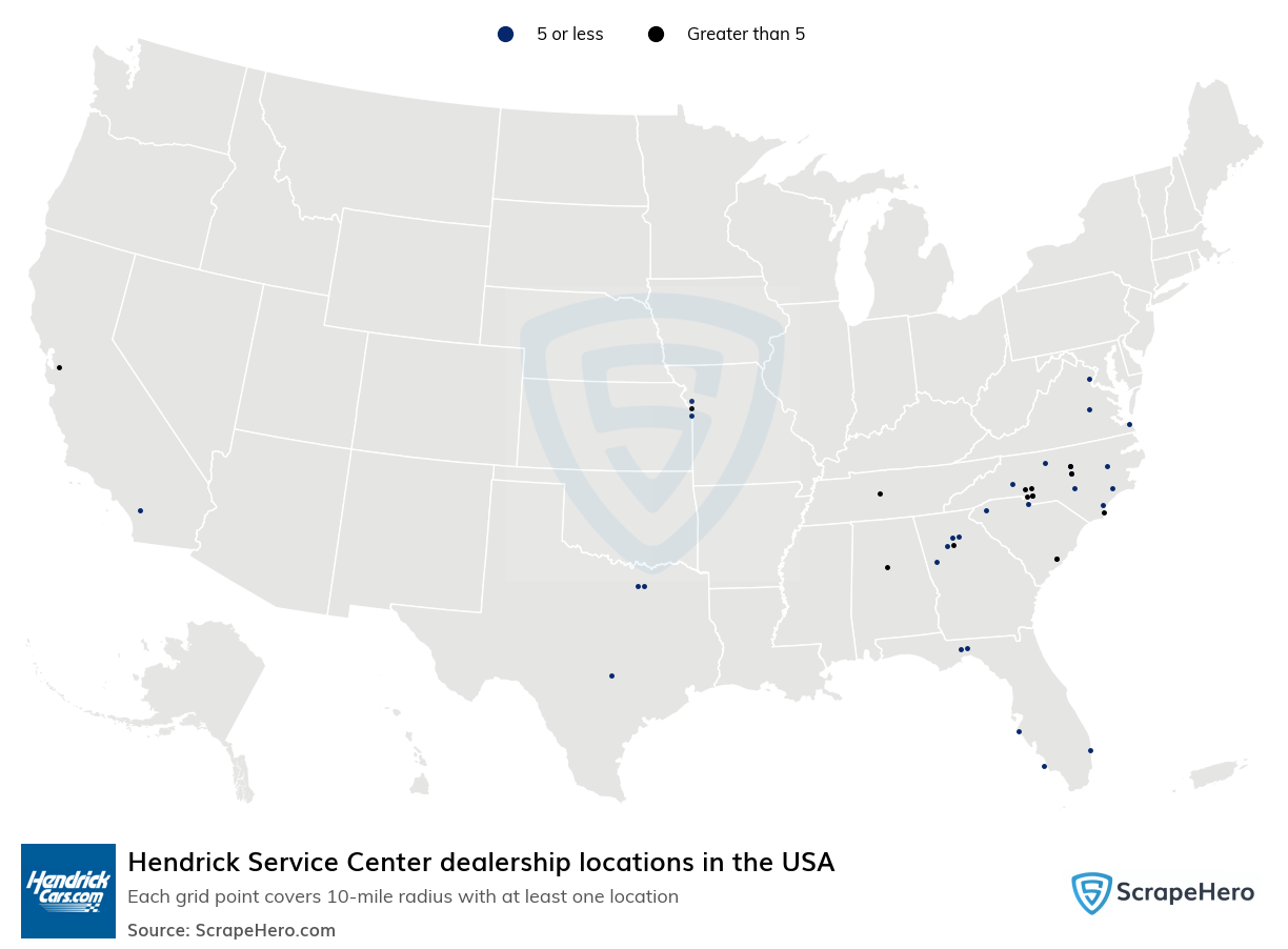 Hendrick Service Center dealership locations