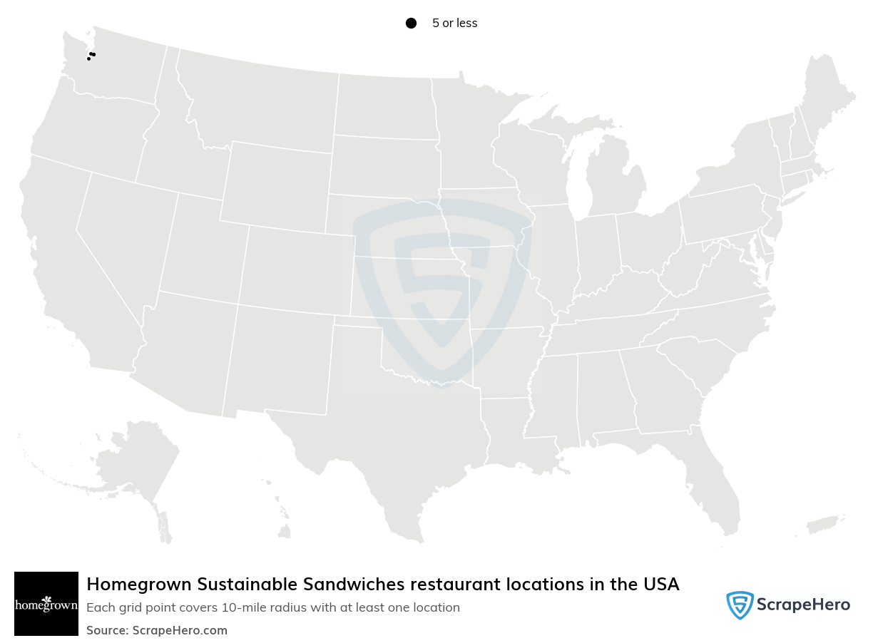 Homegrown Sustainable Sandwiches restaurant locations