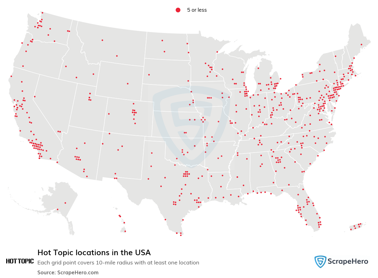 Hot Topic locations