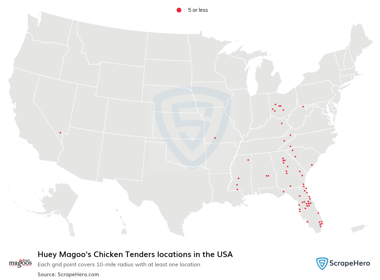 Huey Magoo's Chicken Tenders locations