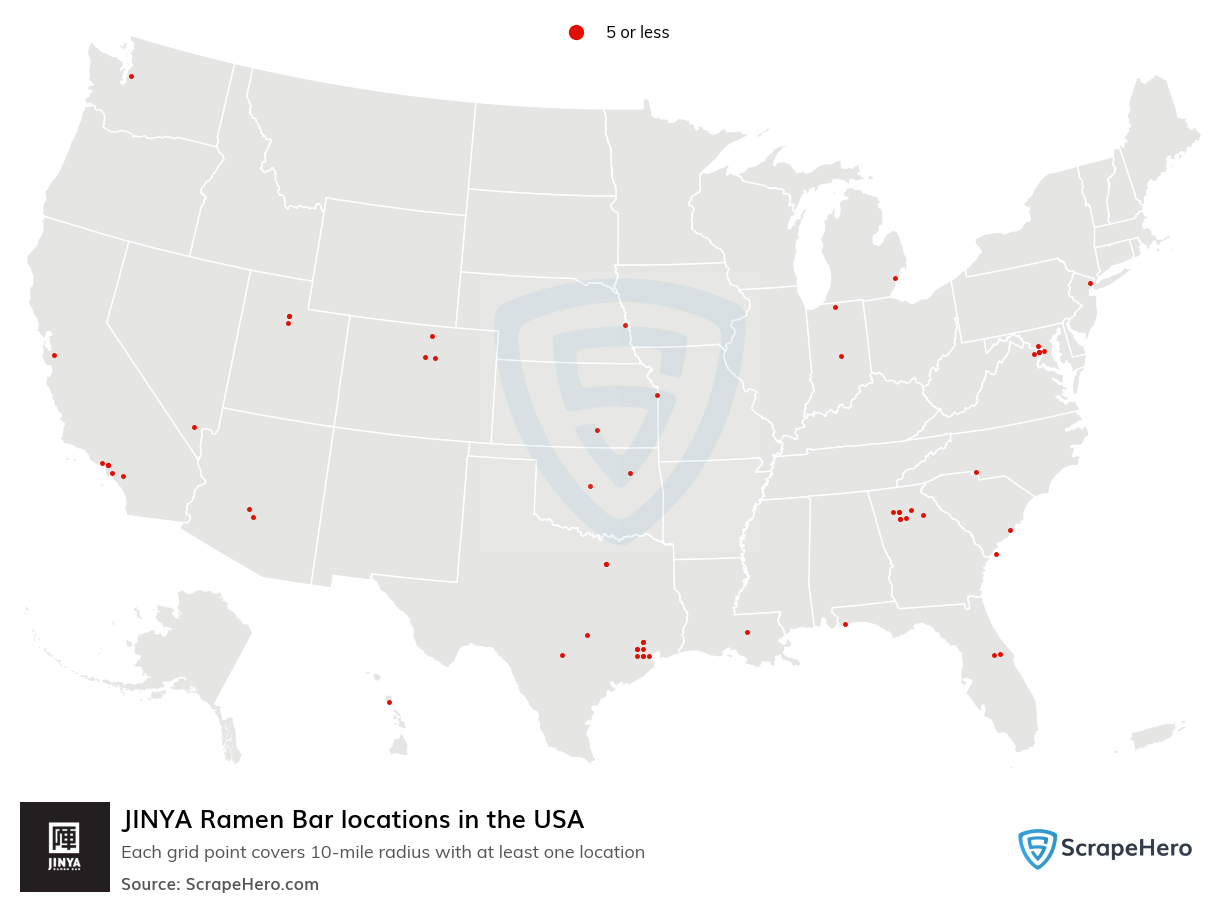 JINYA Ramen Bar locations