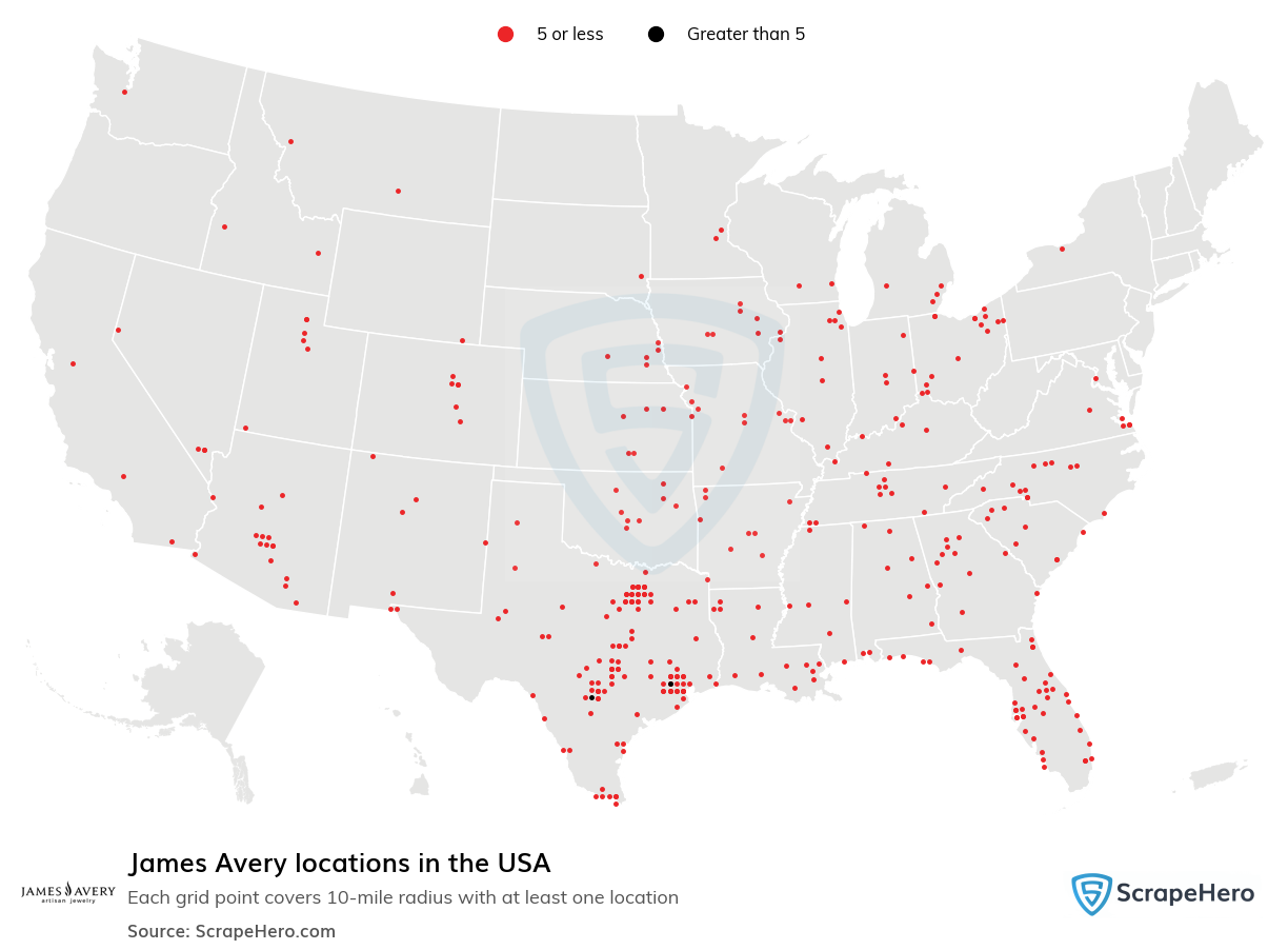 James Avery locations