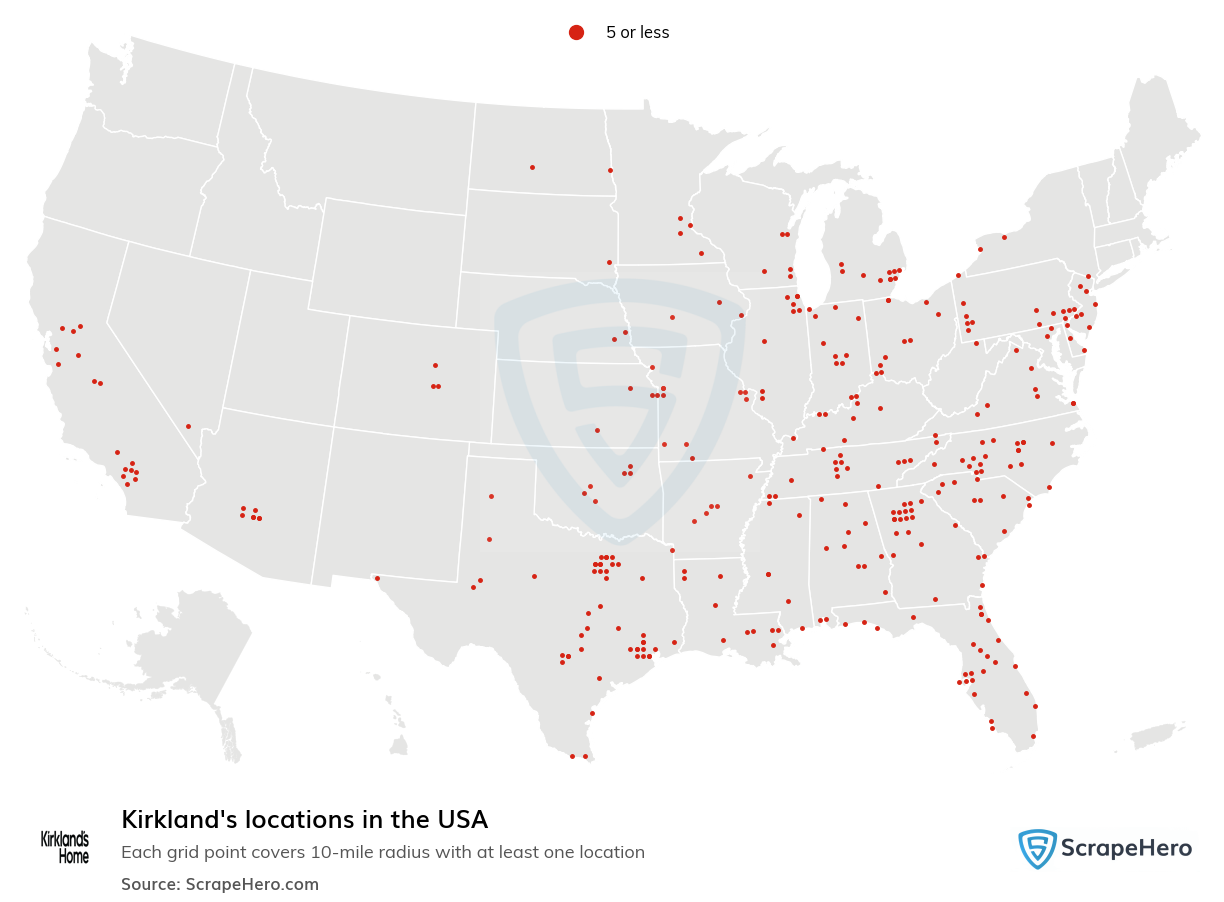 Kirkland's locations