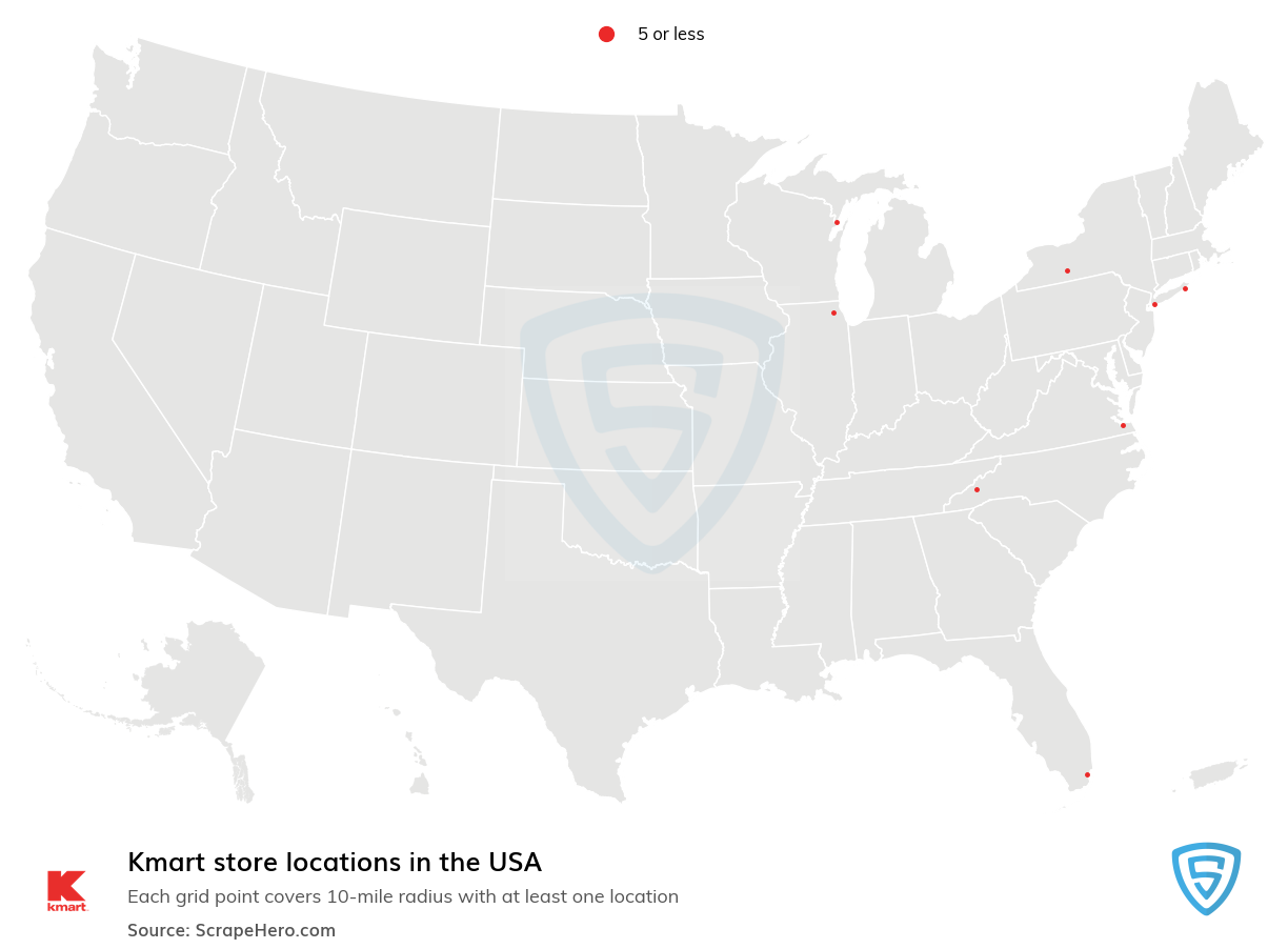 Number of Kmart locations in the USA in 2024 ScrapeHero