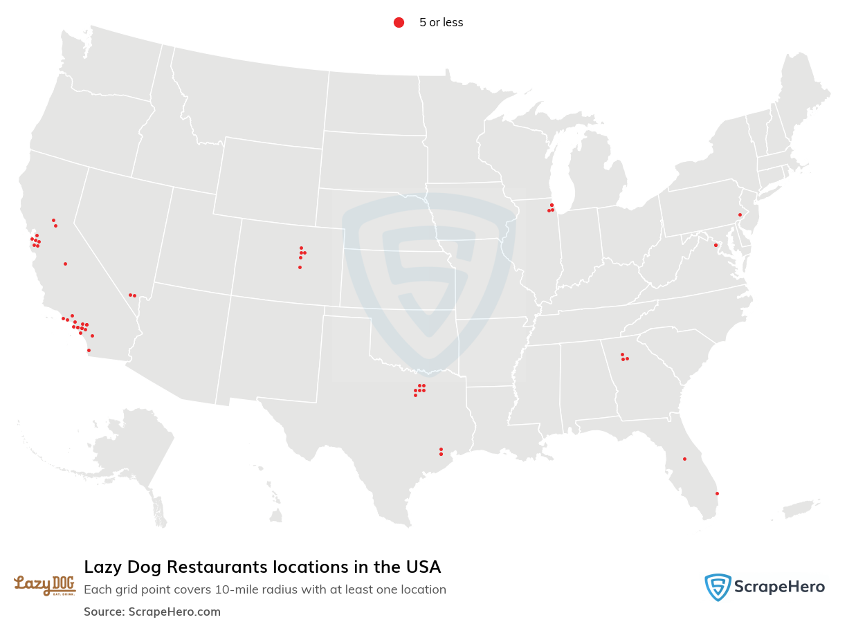 Lazy Dog Restaurants locations