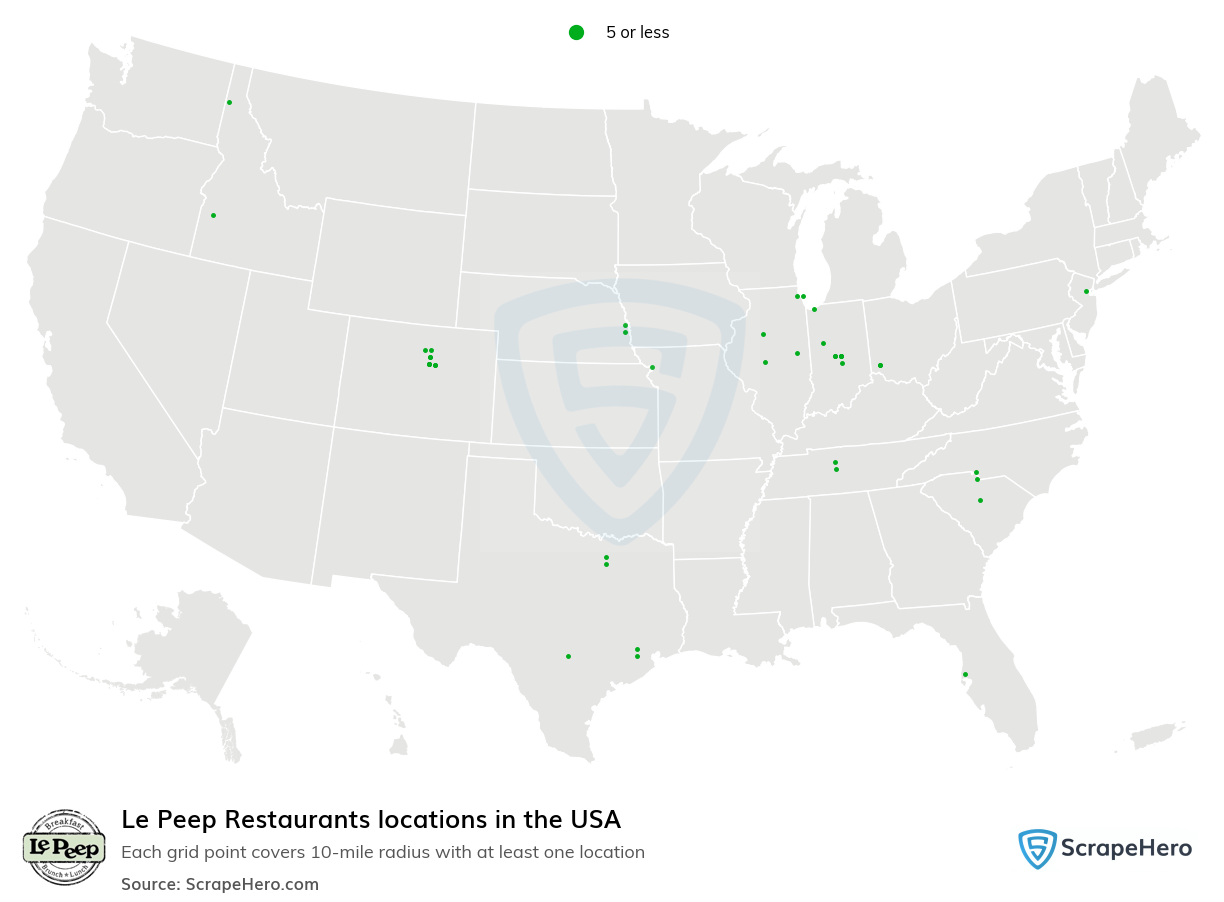 Le Peep Restaurants locations