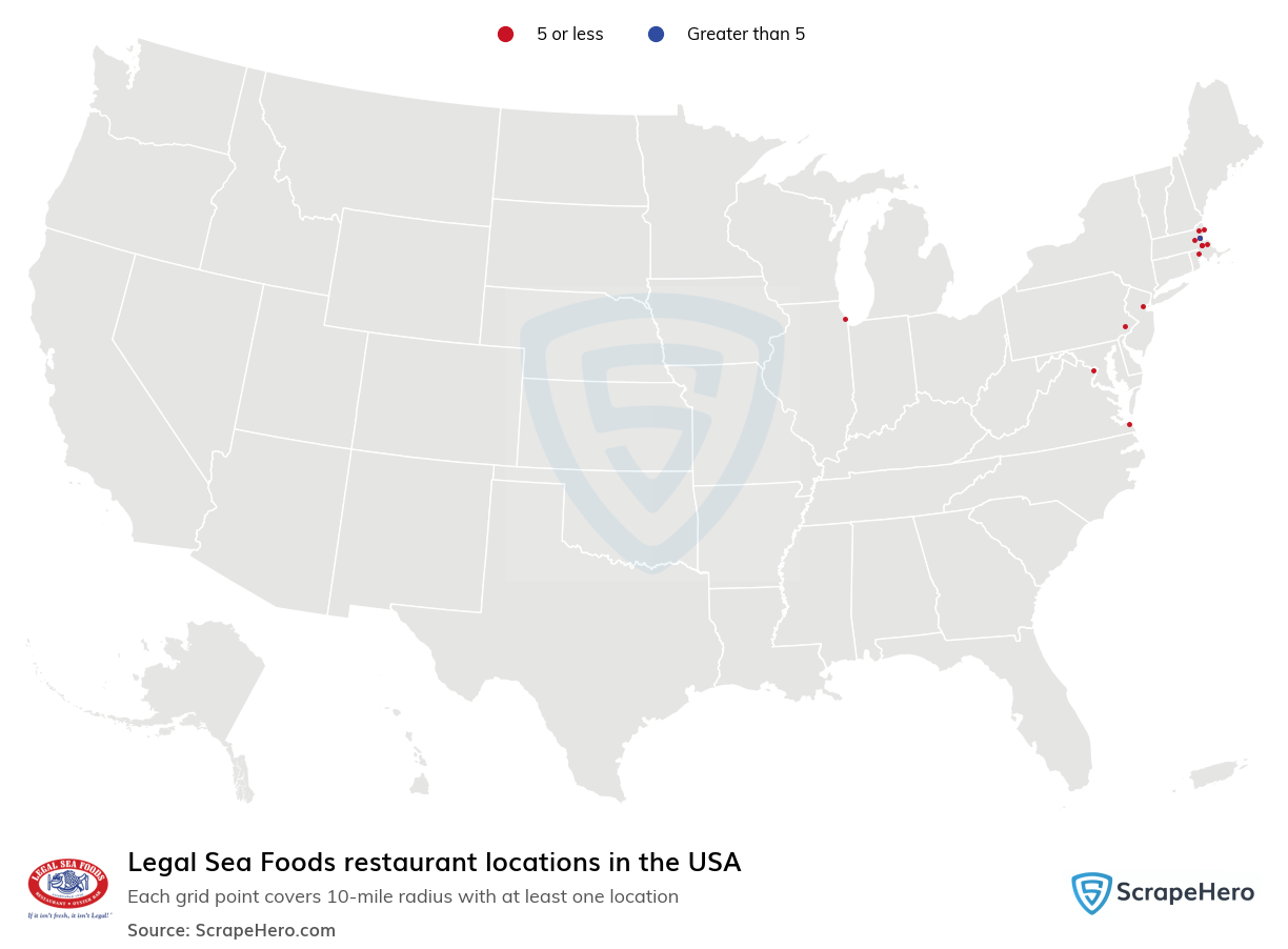 Legal Sea Foods restaurant locations