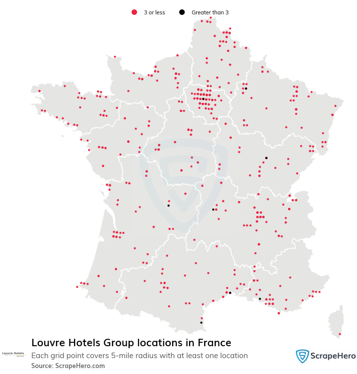 Louvre Hotels Group locations