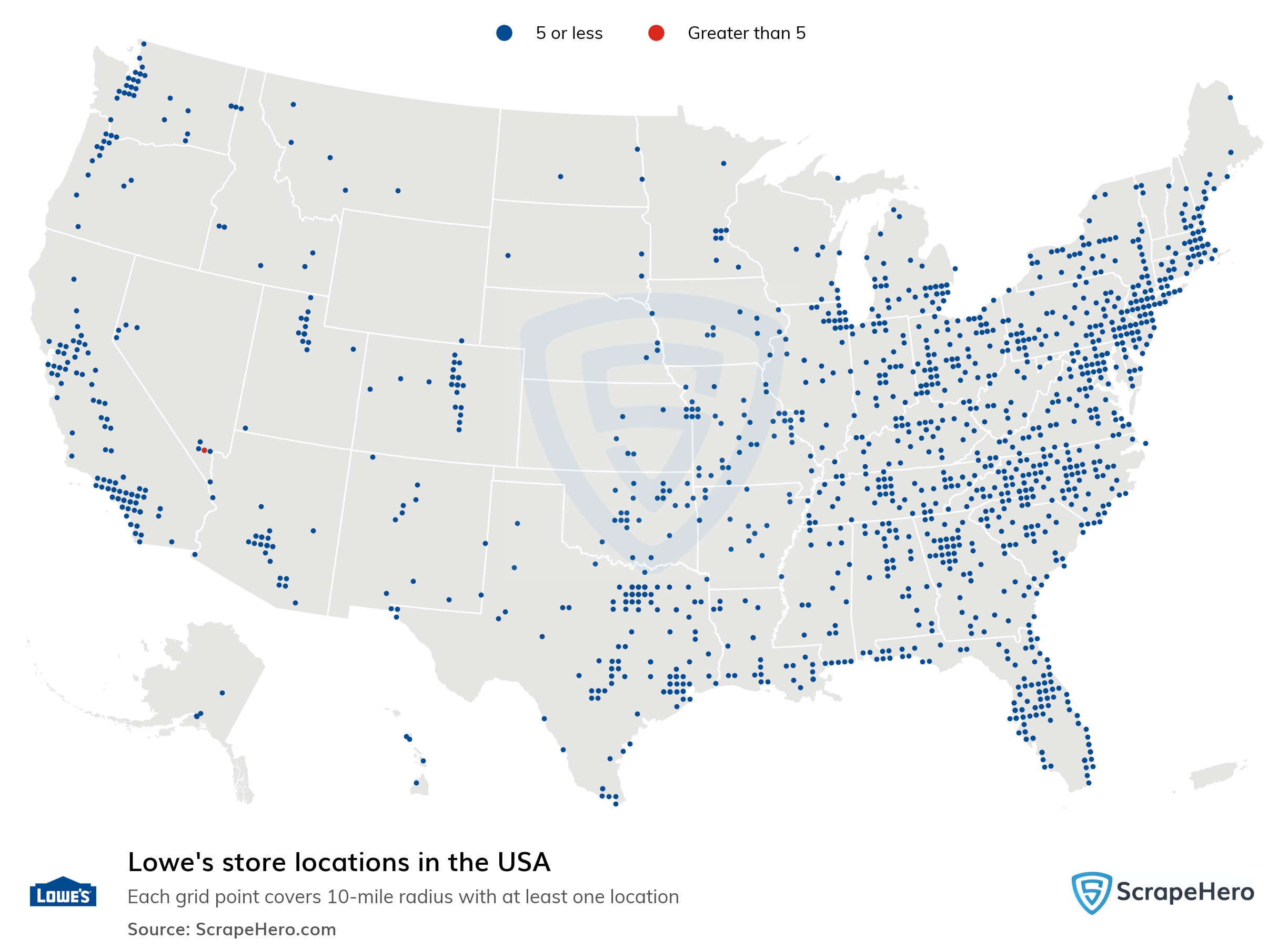 List of all Lowe's store locations in the USA - ScrapeHero Data Store