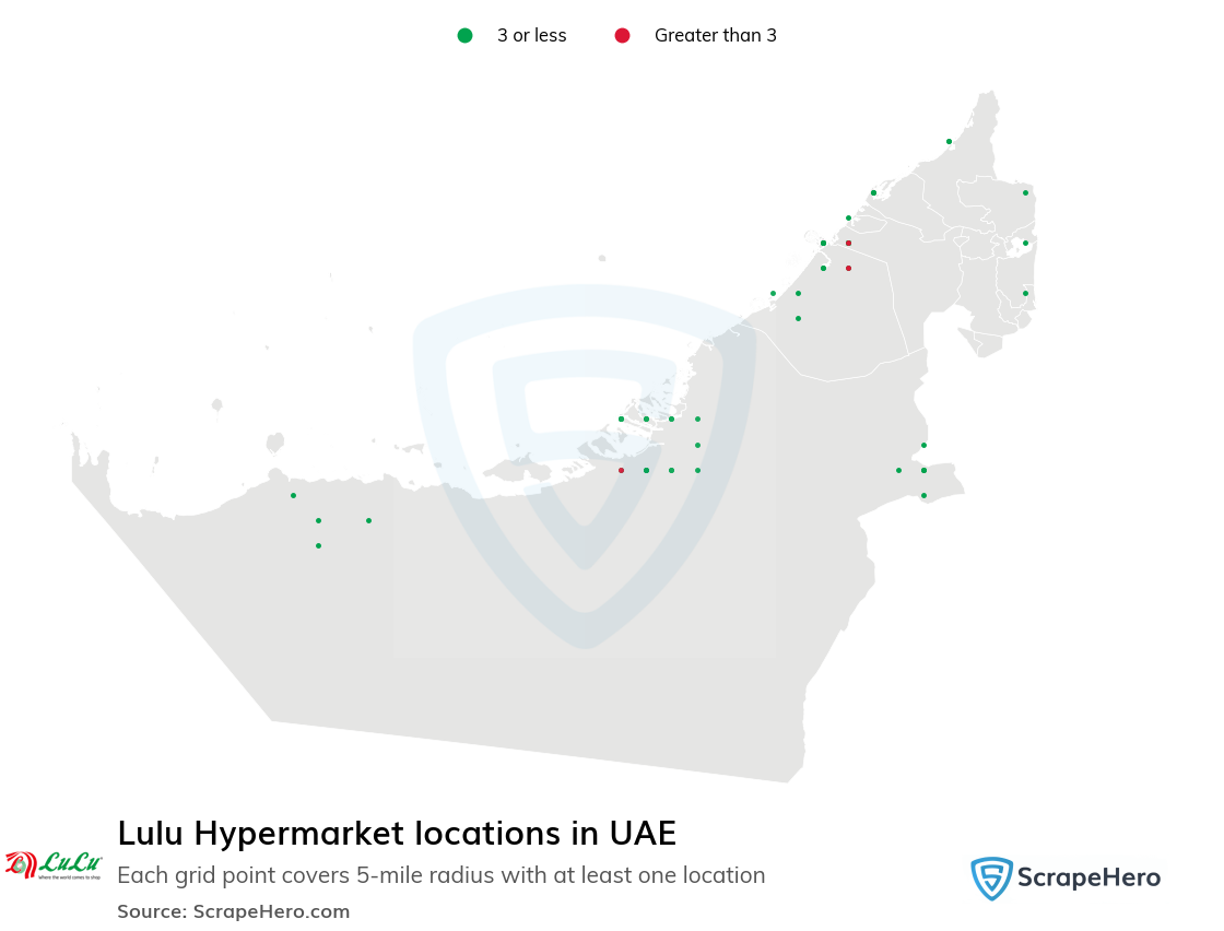 Number of Lulu Hypermarket locations in Uae in 2024 | ScrapeHero