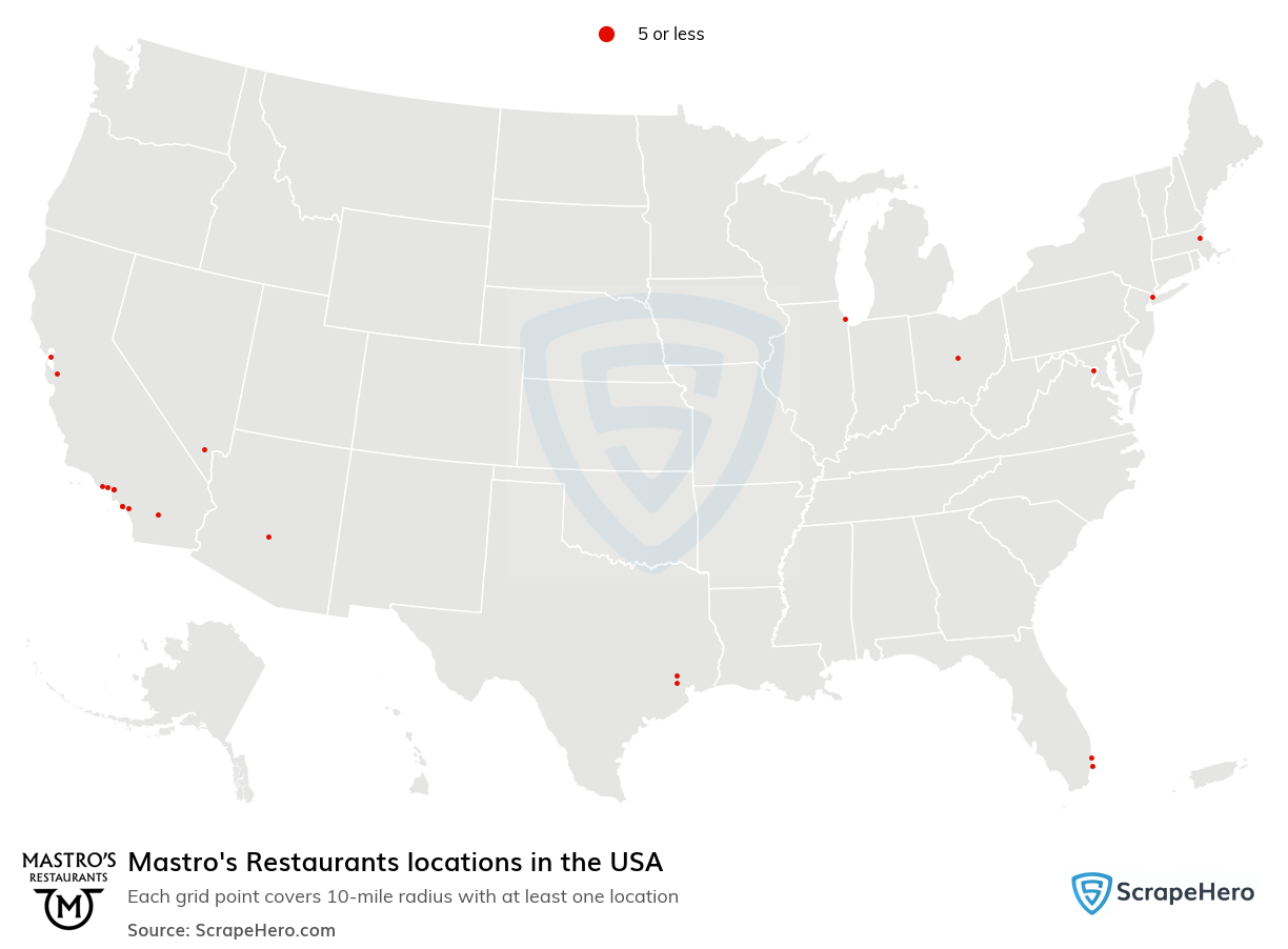 Mastro's Restaurants locations