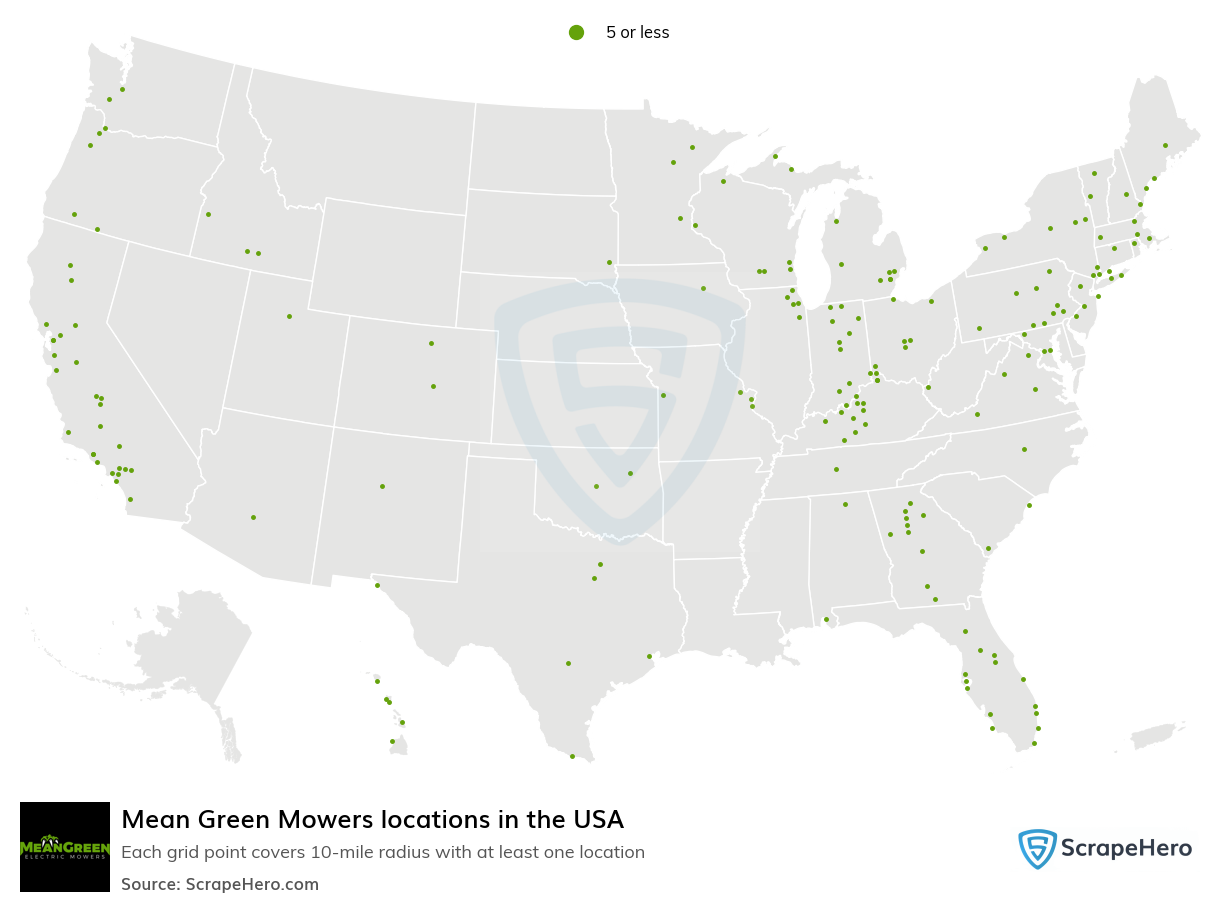 Mean Green Mowers locations