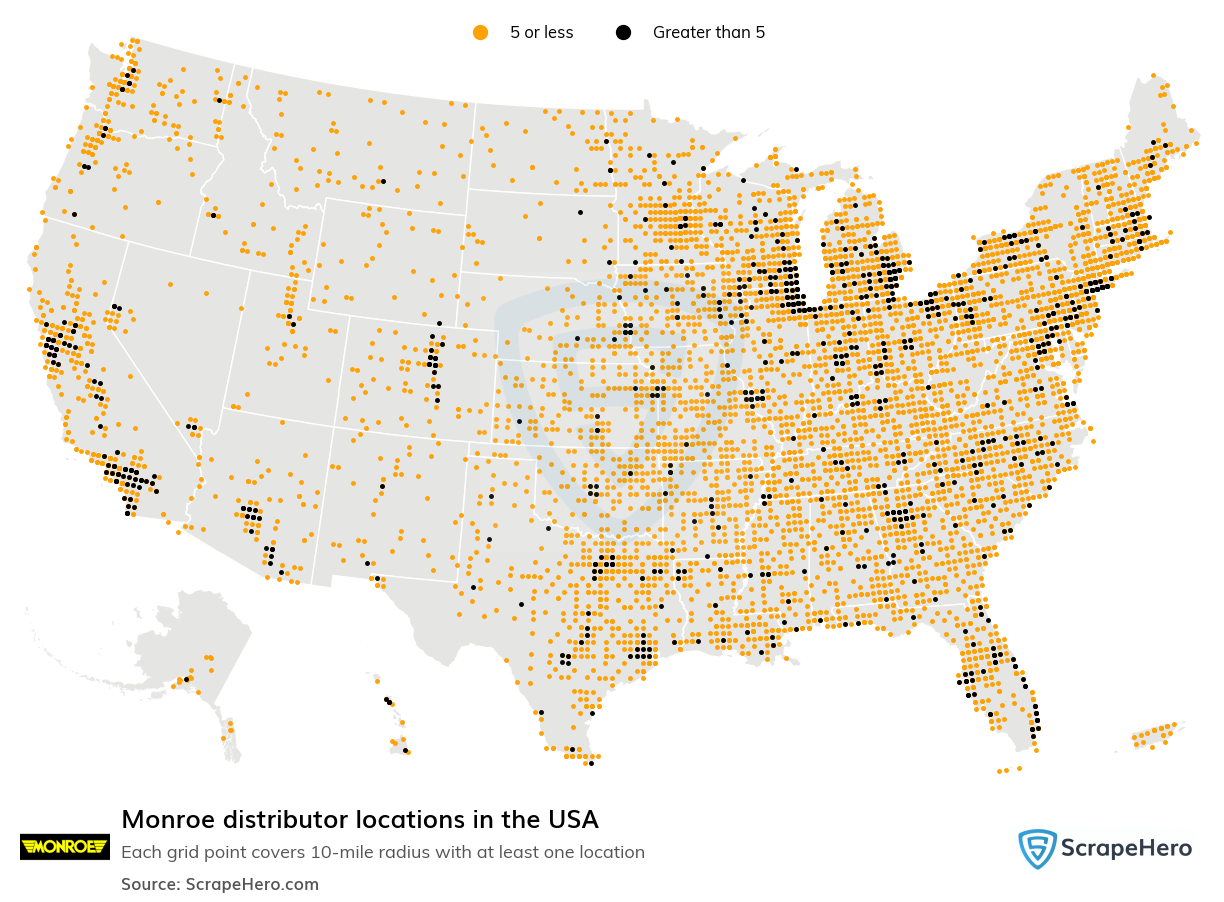 Monroe distributor locations