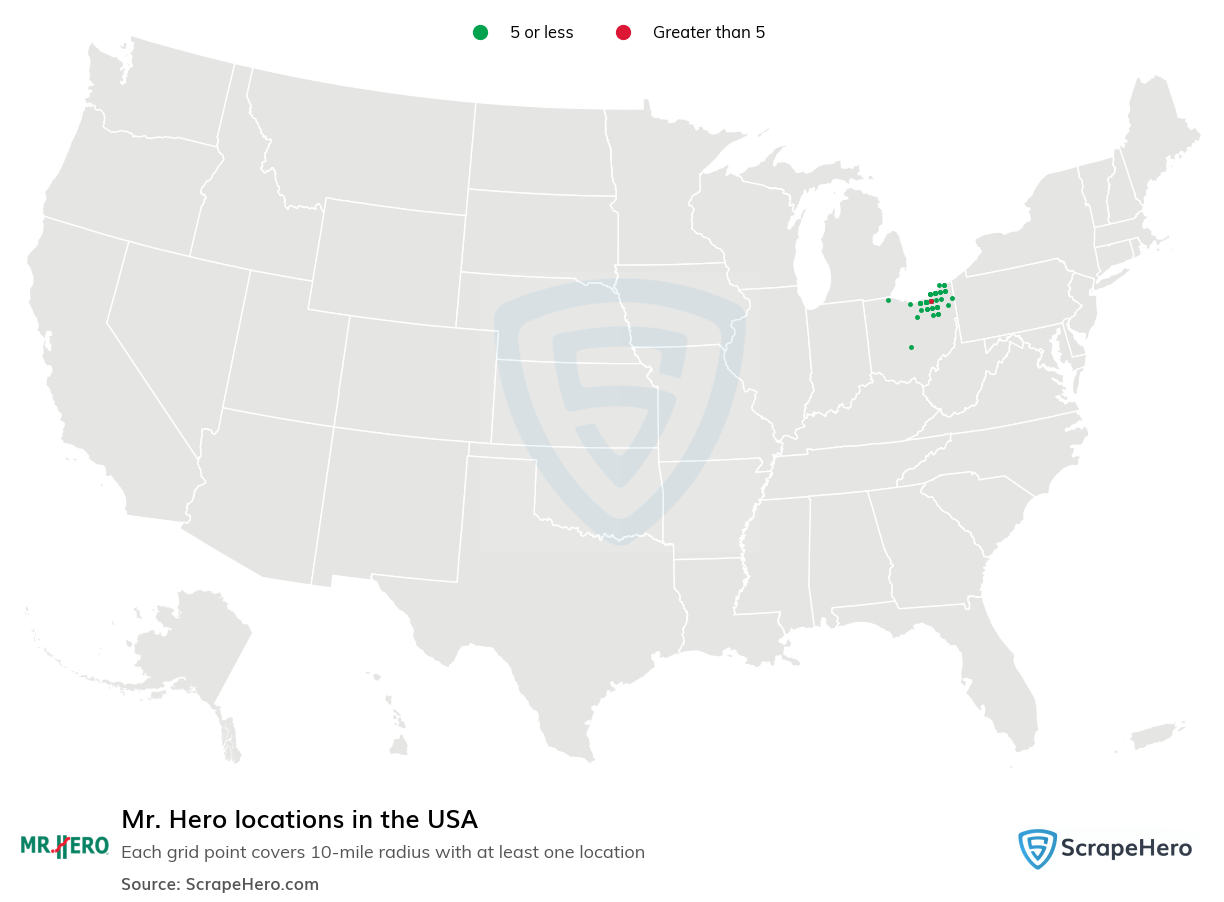 Mr. Hero locations